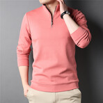 Quarter Zip Sweatshirt // Pink (4XL)