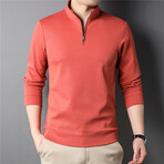 Quarter Zip Sweatshirt // Orange (XL)