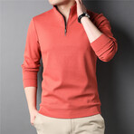 Quarter Zip Sweatshirt // Orange (XL)