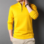 Quarter Zip Sweatshirt // Yellow (M)