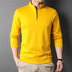 Quarter Zip Sweatshirt // Yellow (M)