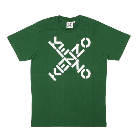 Big X Logo Short Sleeve T-Shirt // Green (S)