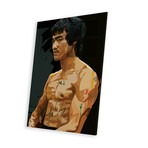 Bruce Lee Print On Acrylic Glass by Dai Chris Art