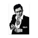 Johnny Cash Print On Acrylic Glass by Inked Ikons