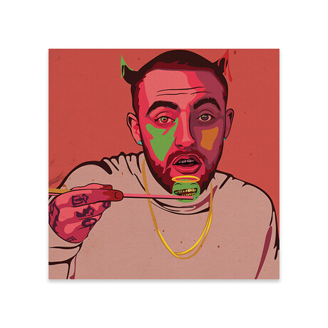 Mac Miller Art Print On Acrylic Glass by Dai Chris Art