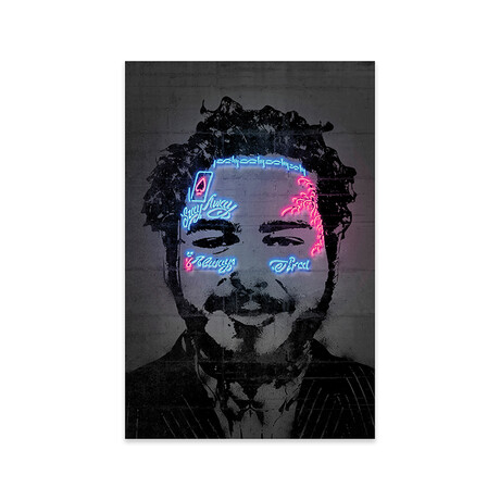 Post Malone Print On Acrylic Glass by Octavian Mielu