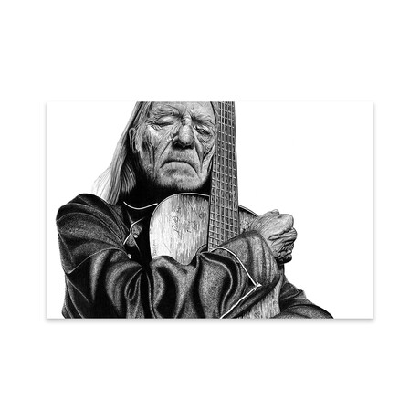 Willie Nelson Print On Acrylic Glass by Paul Stowe