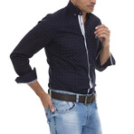 Risor Long Sleeve Button Up // Navy (L)