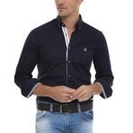 Risor Long Sleeve Button Up // Navy (L)