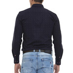 Risor Long Sleeve Button Up // Navy (L)