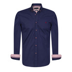Halden Long Sleeve Button Up // Navy (XL)