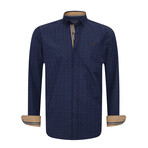 Athor Long Sleeve Button Up // Navy1 (2XL)