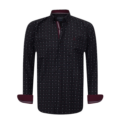 Athor Long Sleeve Button Up // Navy2 (S)