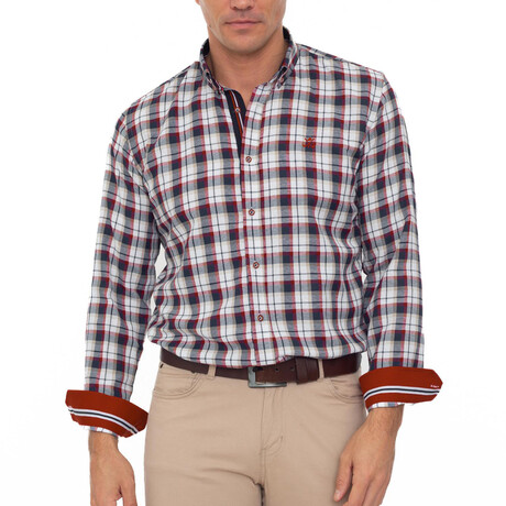 Dias Long Sleeve Button Up // Bordeaux (S)