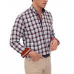 Dias Long Sleeve Button Up // Bordeaux (3XL)