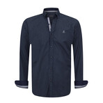 Bangar Long Sleeve Button Up // Navy (XL)