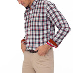 Dias Long Sleeve Button Up // Bordeaux (3XL)
