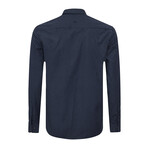 Athor Long Sleeve Button Up // Navy1 (2XL)
