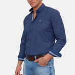 Chance Long Sleeve Button Up // Navy (L)