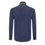 Bata Long Sleeve Button Up // Navy1 (3XL)