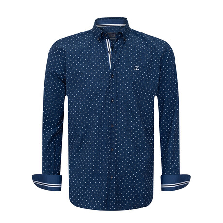 Luba Long Sleeve Button Up // Navy (S)