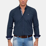 Bangar Long Sleeve Button Up // Navy (XL)