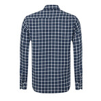 Heracles Long Sleeve Button Up // Navy (2XL)