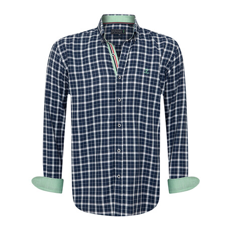 Heracles Long Sleeve Button Up // Navy (S)