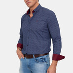 Bata Long Sleeve Button Up // Navy2 (2XL)