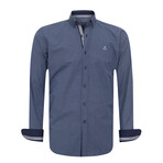 Bahia Long Sleeve Button Up // Navy (3XL)