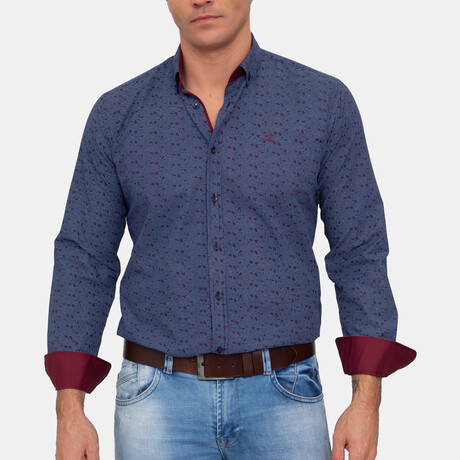 Bata Long Sleeve Button Up // Navy2 (S)