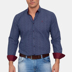 Bata Long Sleeve Button Up // Navy2 (2XL)