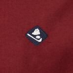 Josh Long Sleeve Button Up // Bordeaux (3XL)