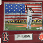 David Ortiz // Boston Red Sox // Autographed Photograph + Inscription + Framed