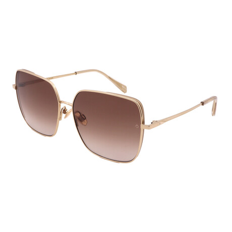 Rag & Bone // Unisex Aviator Sunglasses // Brown Gradient + Gold