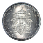 1958 500 Lire Vatican City Silver // Sede Vacante // PCGS MS67 // Deluxe Collector's Pouch