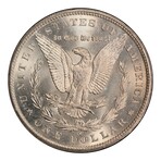 1883-CC Morgan Silver Dollar // PCGS & CAC Certified MS66+ // Wood Presentation Box