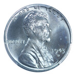 1943-D Lincoln Steel Cent // PCGS Certified MS66 // Deluxe Collector's Pouch