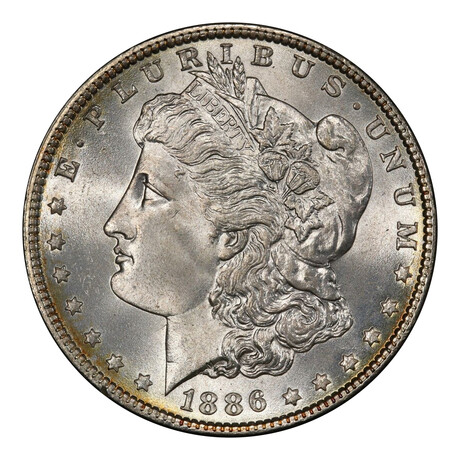 1886 Morgan Dollar // PCGS Certified MS67// Deluxe Collector's Pouch