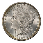 1886 Morgan Dollar // PCGS Certified MS67// Deluxe Collector's Pouch