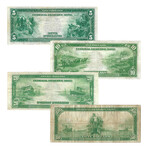 1914 $5, $10, $20 & $50 Large-Size Federal Reserve Notes // Set of 4 // Lightly Circulated
