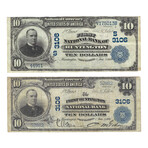 1902 $10 Large Size National Bank Notes // 1st Huntington National Bank West Virginia// 1st and 2nd Titles