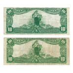 1902 $10 Large Size National Bank Notes // 1st Huntington National Bank West Virginia// 1st and 2nd Titles