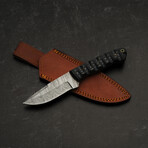 9" Charcoal Jigged Micarta Hunter