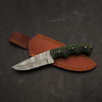 9" Tree Ridge Micarta Damascus Fixed Blade