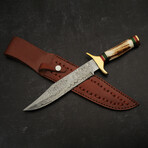 13.5" Red Stag Bowie