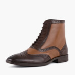 Two Tone Brogue Boot // Tan (UK: 7)