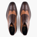 Two Tone Brogue Boot // Tan (UK: 7)