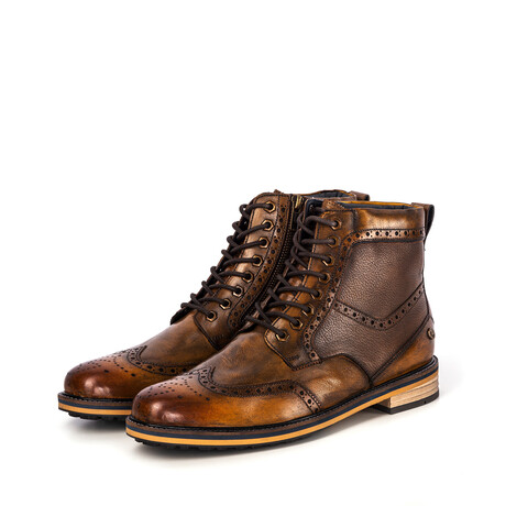 Brandon Brogue Boot // Tan (UK: 7)