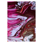 Pink Marble Glass Wall Art (17.7"H x 25.6"W)